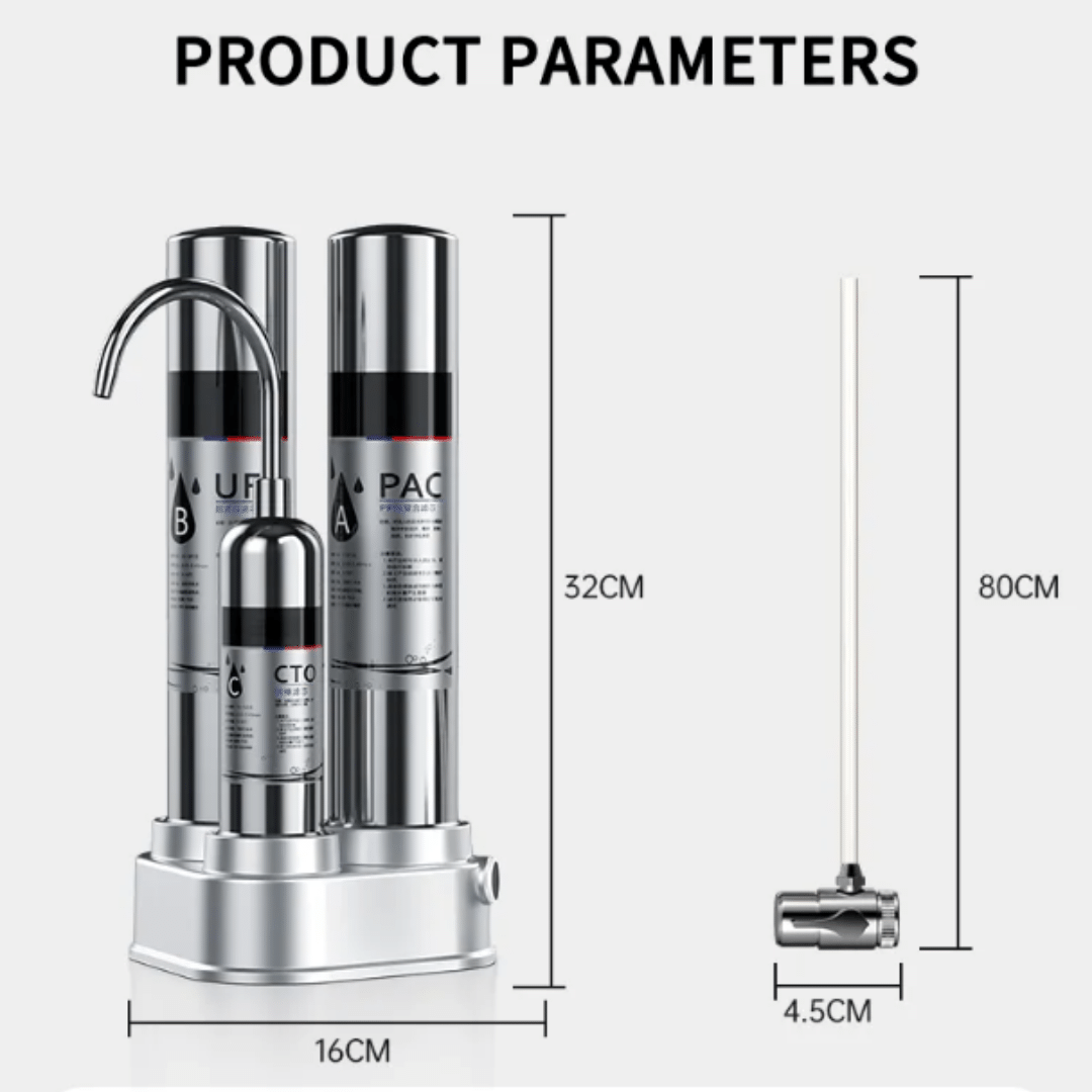 Home Water Purifier System Stainless Steel 3 Stage System - Image 2