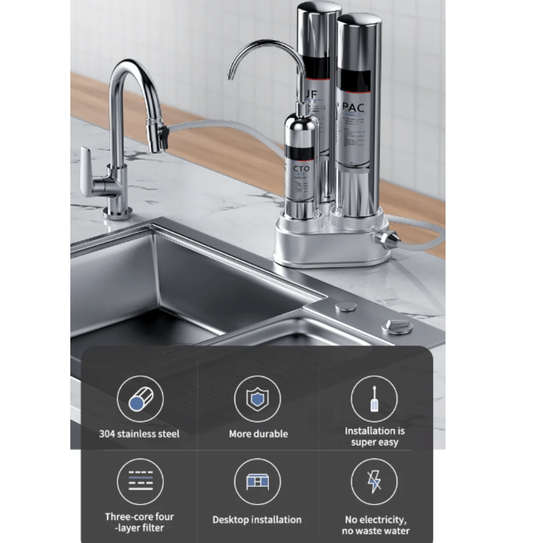 Home Water Purifier System Stainless Steel 3 Stage System - Image 9