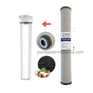 CTO Carbon Block 20 inch Filter Cartridges (Black)