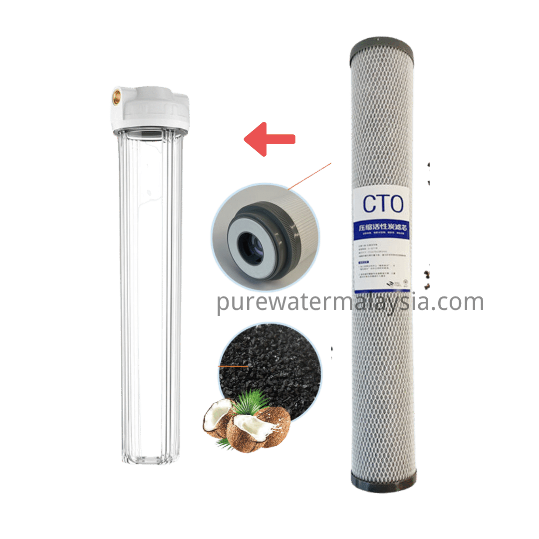 CTO Carbon Block 20 inch Filter Cartridges (Black) |Size 20