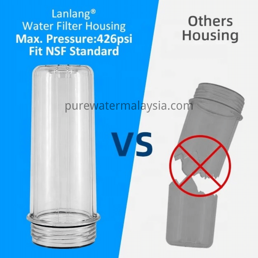 Whole House Water Filter 10″inchi Clear Housing Filter - Image 6