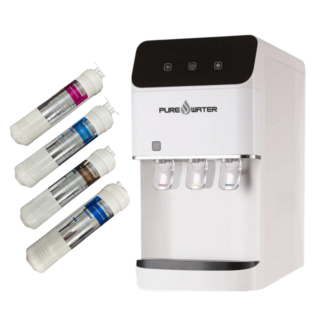 Hot Cold and Normal Water Dispenser Table Top Direct Paping