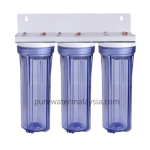 Triple Housing Water Filter 10″inchi Pre Filter (Transparent)