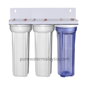 Triple Housing Water Filter 10″inchi Pre Filter (Transparent White)