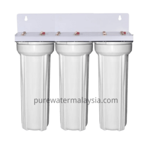 Triple Housing Water Filter 10″inchi Pre Filter (White)