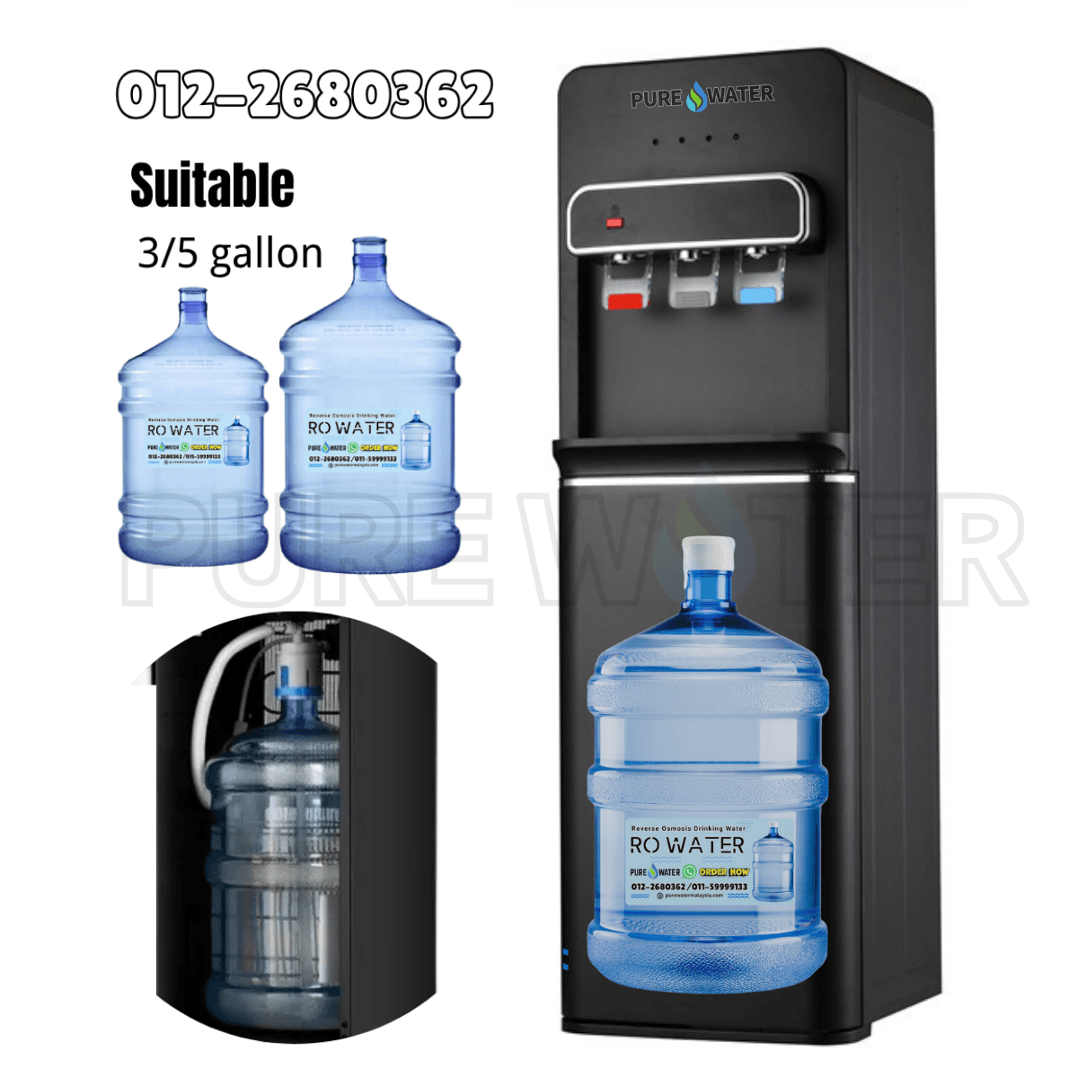 Hot Cold Normal Bottom Loading Water Dispenser Model SJYTD - Image 2