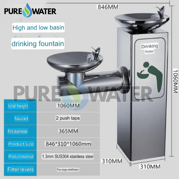 Drinking Fountain Dual Plates Water Dispenser - Image 2